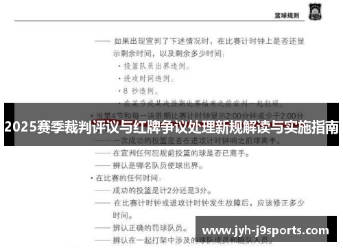 2025赛季裁判评议与红牌争议处理新规解读与实施指南
