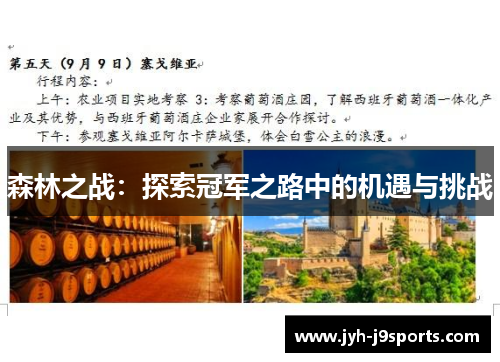 森林之战：探索冠军之路中的机遇与挑战